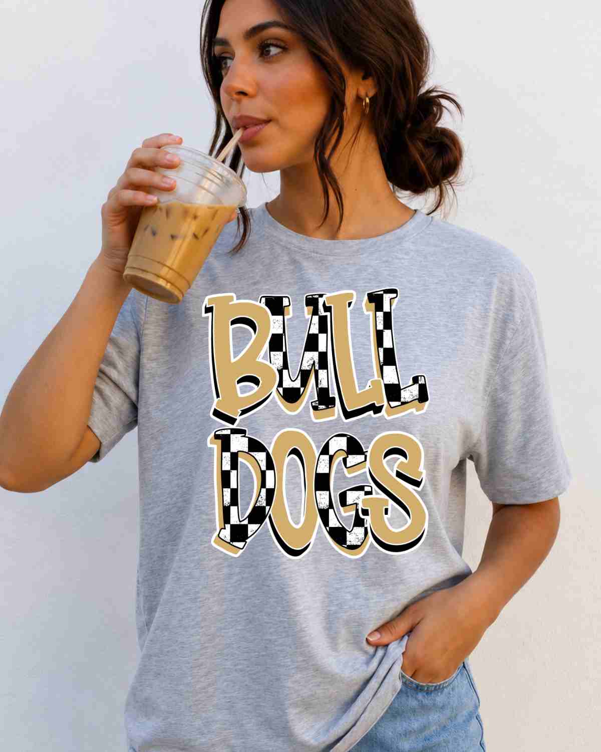 Bulldogs Doodle Letters Tshirt