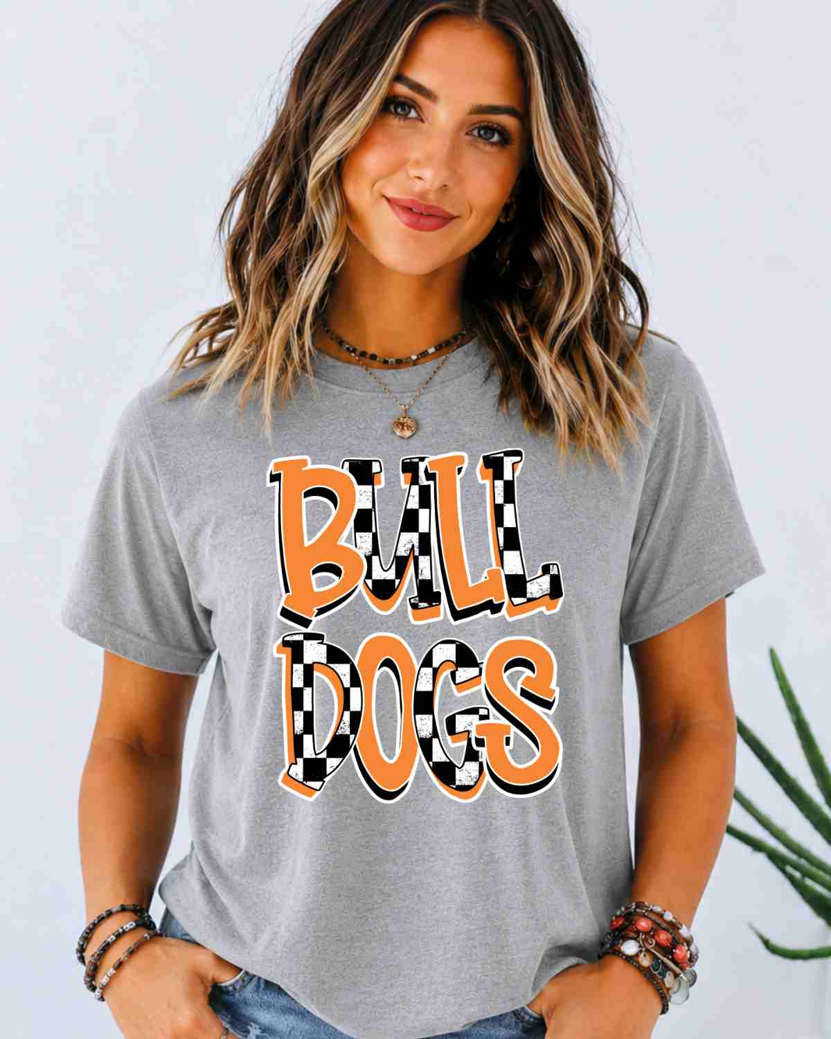 Bulldogs Doodle Letters Tshirt