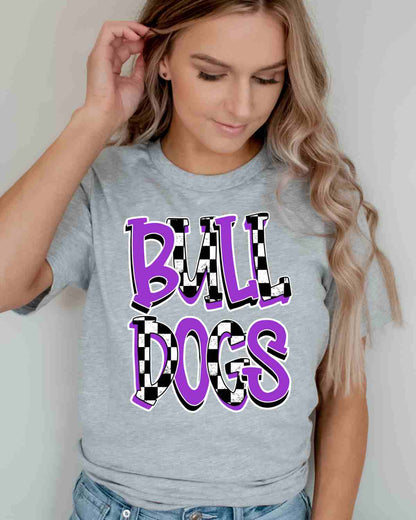 Bulldogs Doodle Letters Tshirt