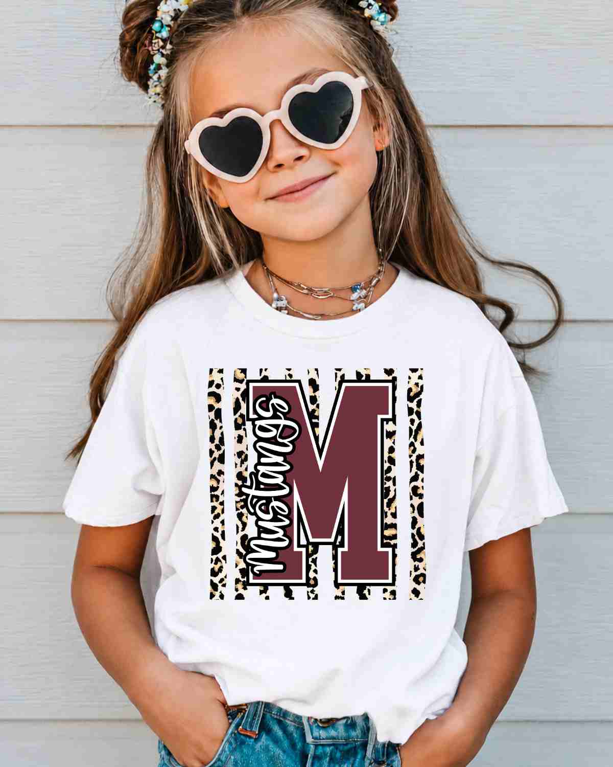 Mustangs Leopard Stripes Tshirt - GAMEDAY TRADITIONS