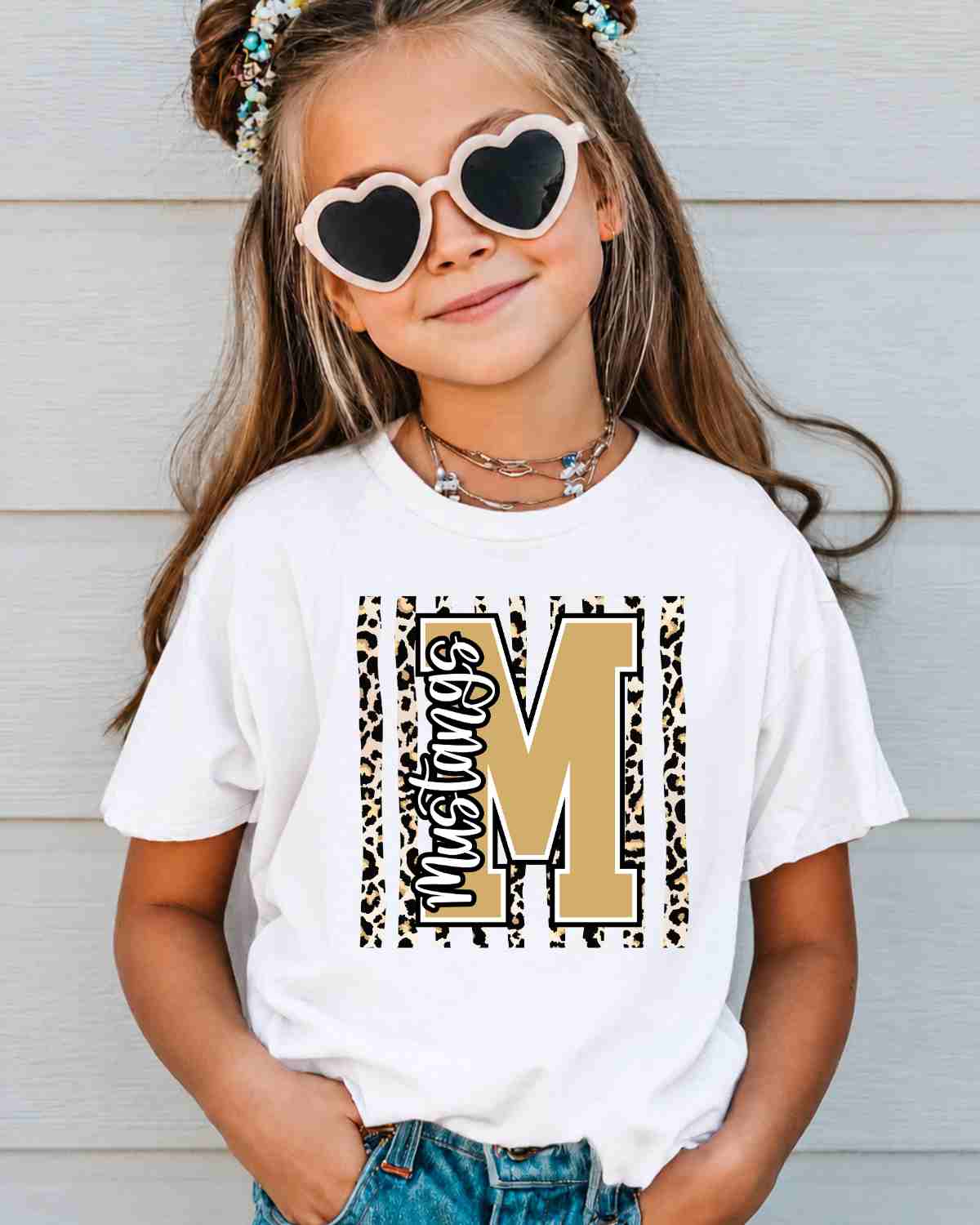 Mustangs Leopard Stripes Tshirt - GAMEDAY TRADITIONS