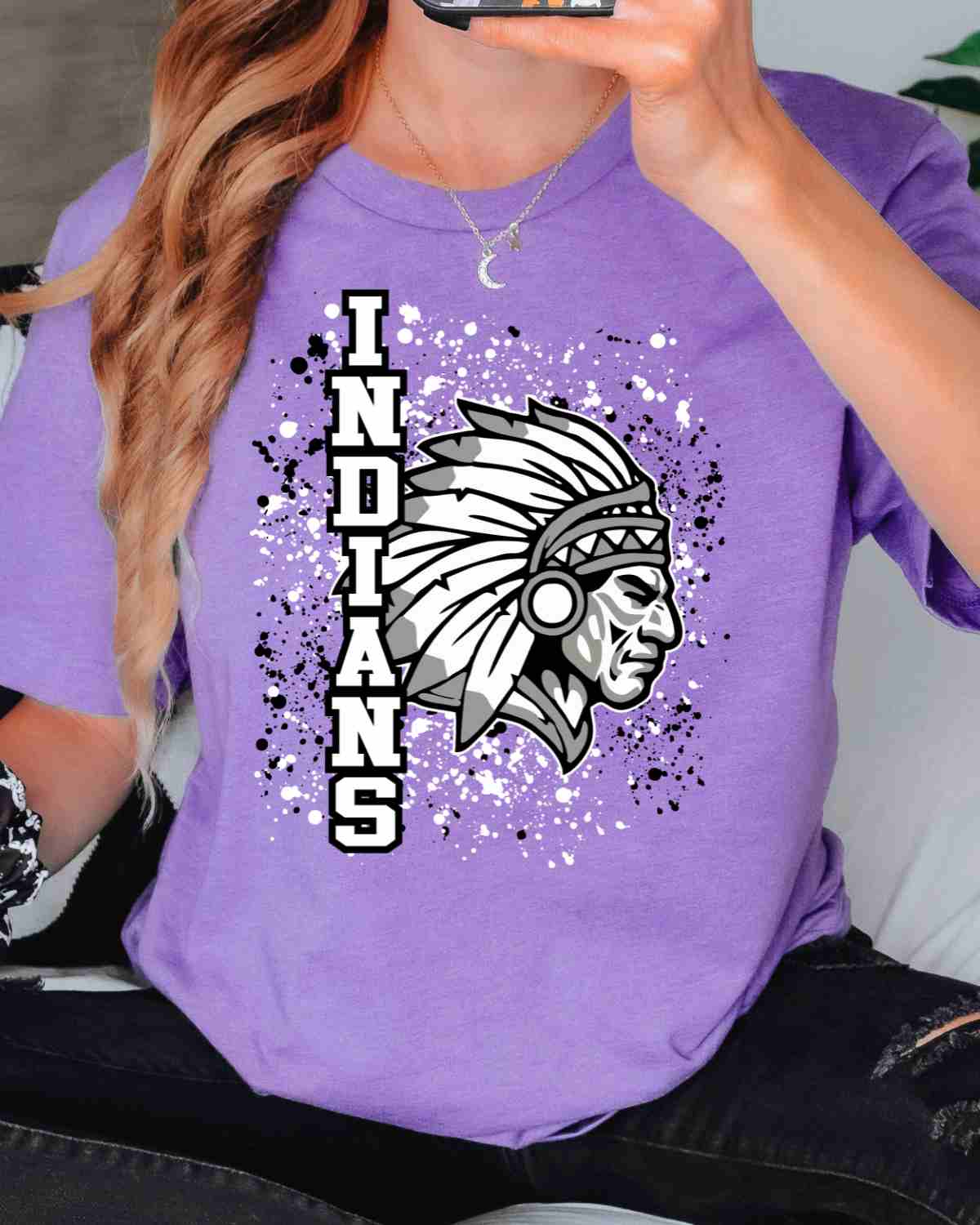 Indians Splatter Tshirt