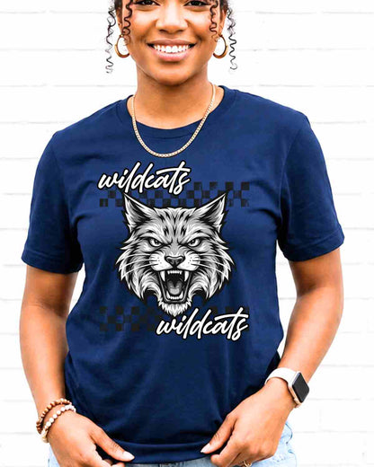 Wildcats Checkered Logo Tshirt