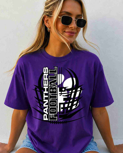 Panthers Football Helmet Paw Tshirt