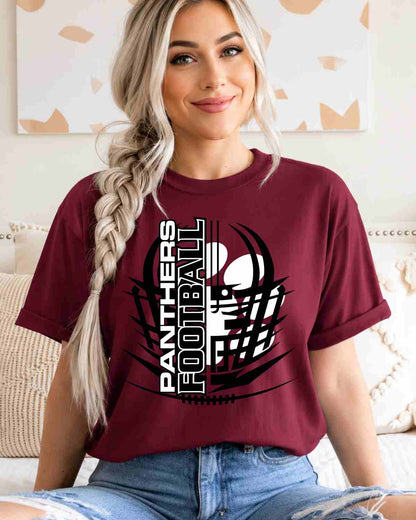 Panthers Football Helmet Paw Tshirt