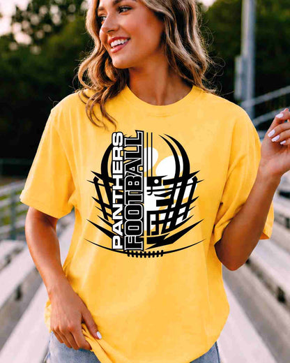 Panthers Football Helmet Paw Tshirt