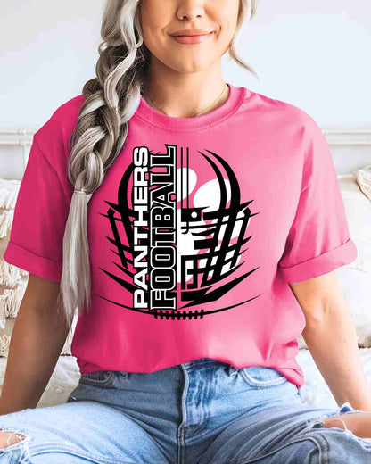 Panthers Football Helmet Paw Tshirt