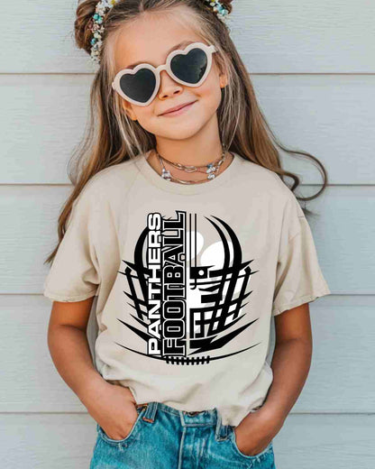 Panthers Football Helmet Paw Tshirt