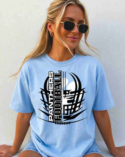 Panthers Football Helmet Paw Tshirt