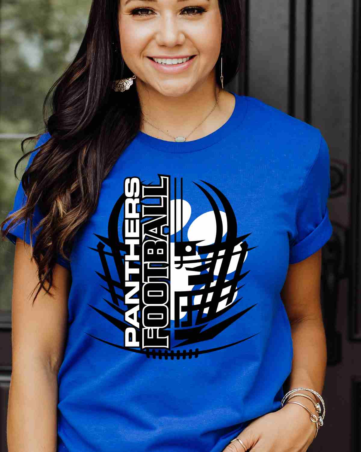 Panthers Football Helmet Paw Tshirt
