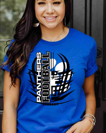 Panthers Football Helmet Paw Tshirt