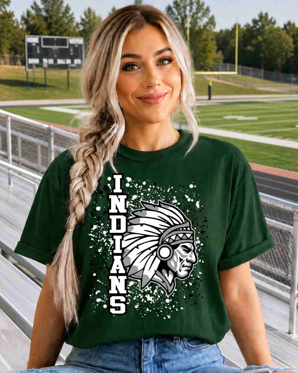 Indians Splatter Tshirt