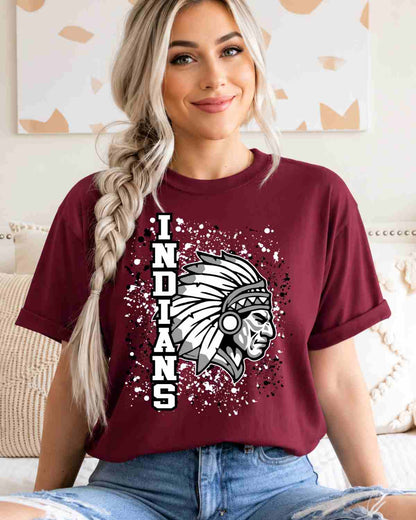Indians Splatter Tshirt