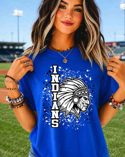 Indians Splatter Tshirt
