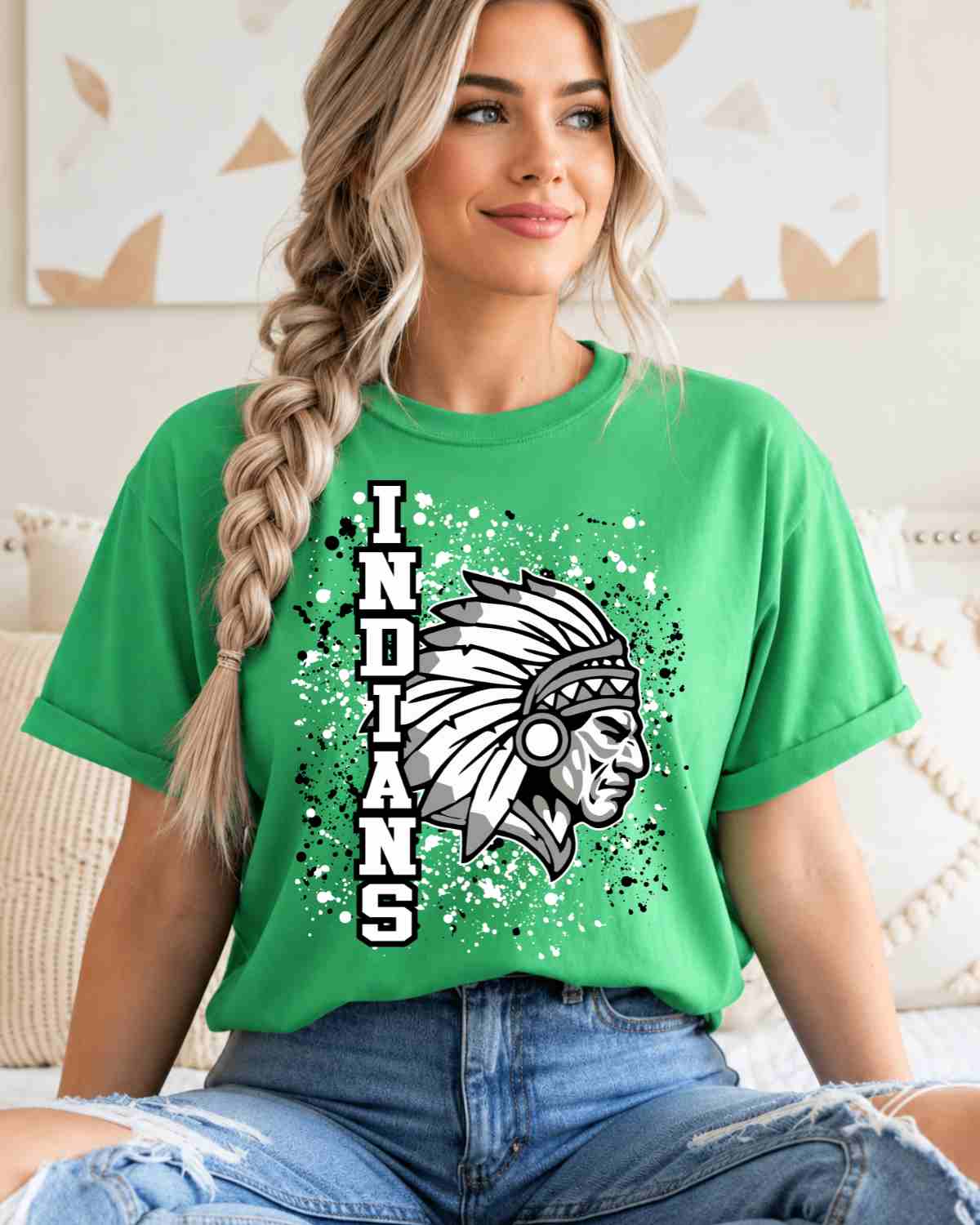 Indians Splatter Tshirt