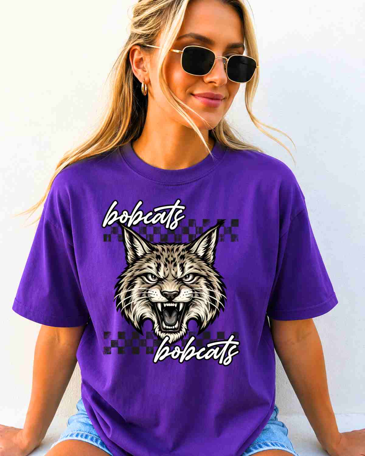Wildcats Checkered Logo Tshirt