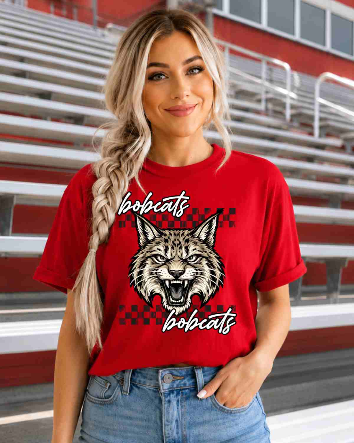 Wildcats Checkered Logo Tshirt