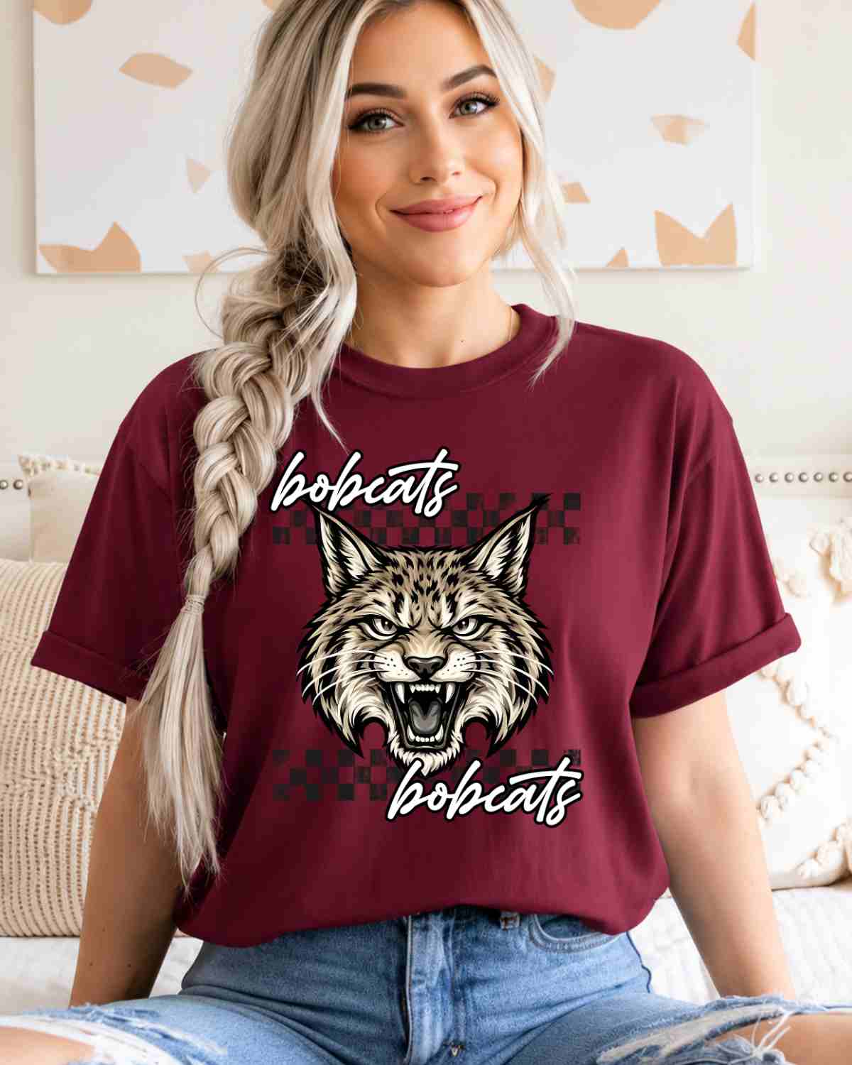Wildcats Checkered Logo Tshirt