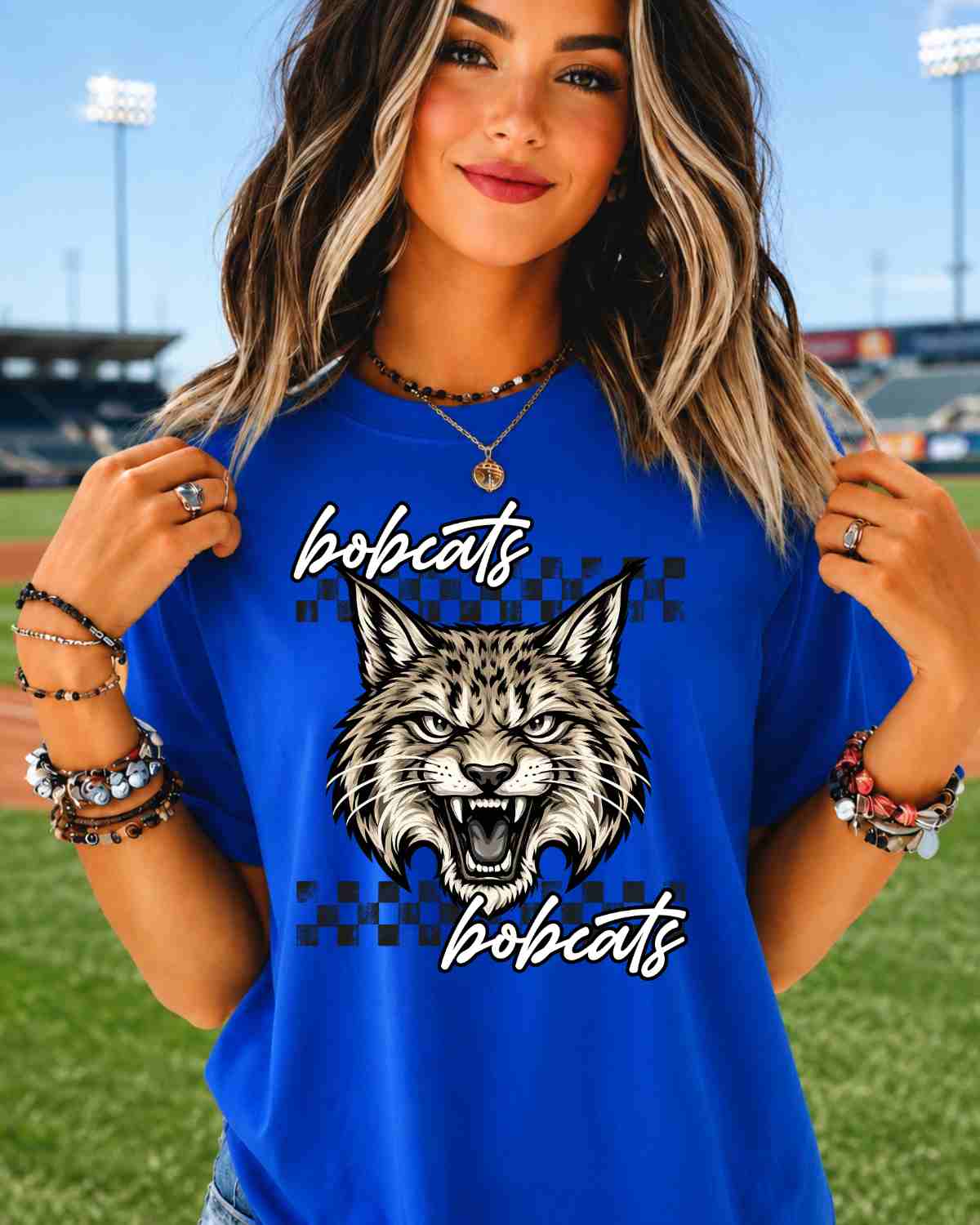 Wildcats Checkered Logo Tshirt