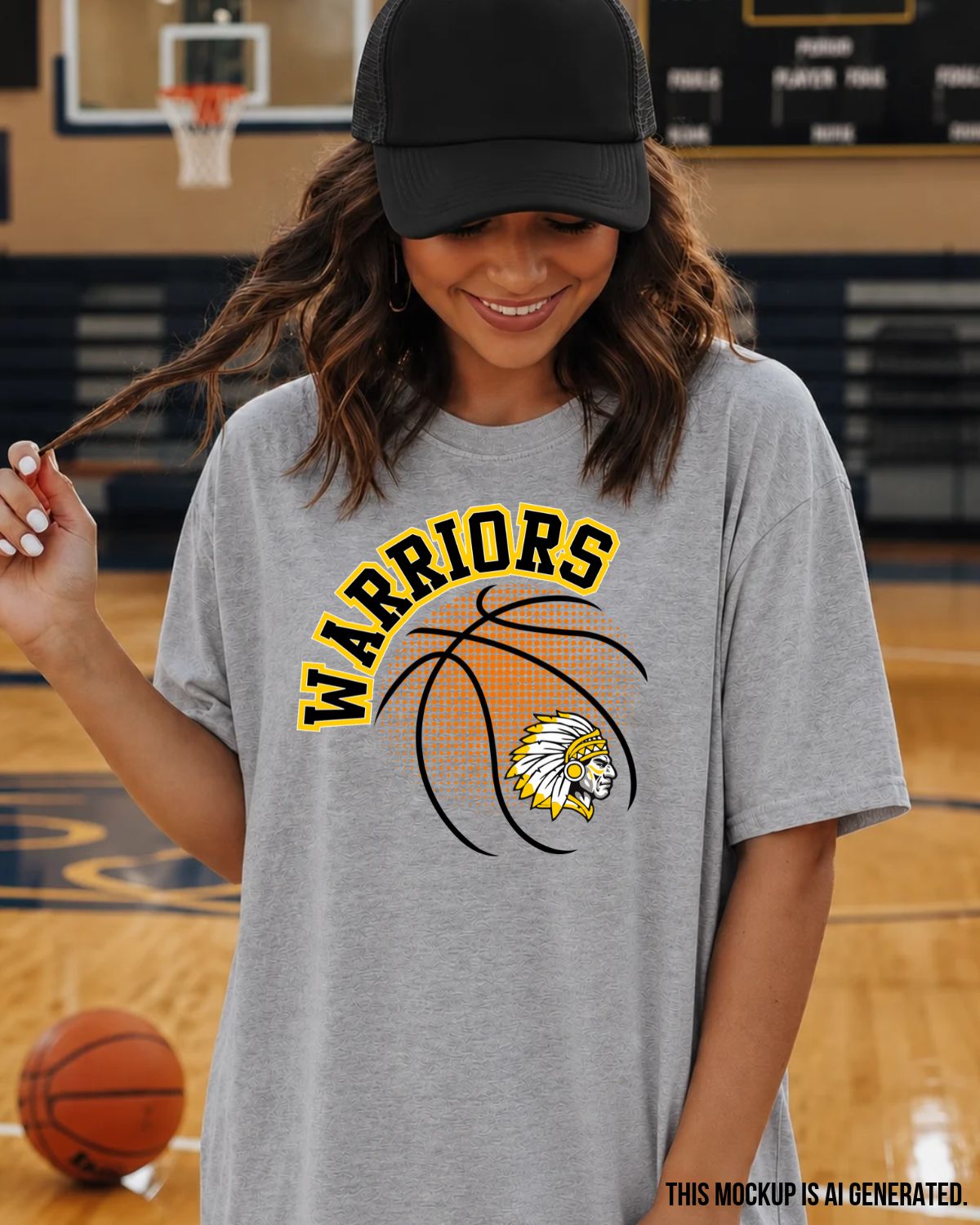 Warriors Basketball Halftone Apparel - GAMEDAY TRADITIONS
